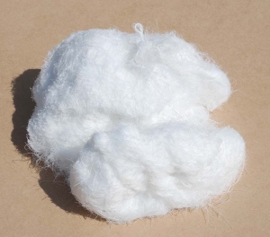 white textured polyester waste