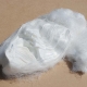 white stretched polyester threads